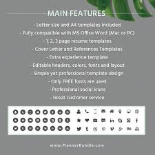 Creative resume pros and cons. Professional Resume Template 1 3 Page Resume Simple Cv Template Word Resume Instant Download For College Students Interns Fresh Graduates Francisco Plannerbundle Com