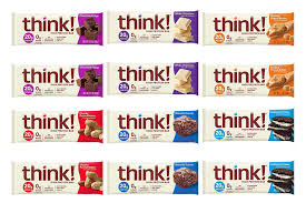 Thinkthin High Protein Bars Variety Sampler Pack 6 Flavors 20g Protein 0g Sugar No Artificial Sweeteners Gluten Free Gmo Free 2 1 Oz Bar 12 Count Grocery Gourmet Food Amazon Com