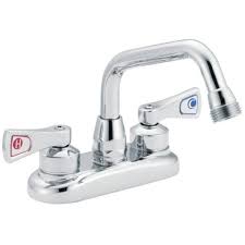 Double handle 4 to 8 mini widespread bathroom faucet with porcelain lever handles and drain assembly from the chicago collection available in 1 finish $142.97 Moen 4 Inch Faucet Hd Supply