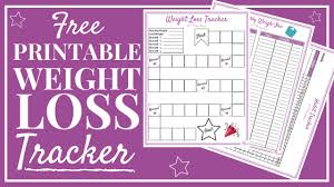 Free Printable Weight Loss Tracker Plus Habit Tracker Weigh In Chart