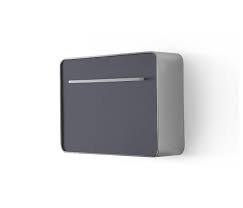 Sophia b modern mailbox, large wall mounted, personalized, stainless steel black powder coated, locking option. Modern Wall Mount Mailboxes Ideas On Foter