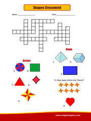 Some of the worksheets displayed are addition math crossword, math 6th grade number system crossword name, multiplication math crossword, math 7th grade expressions equations crossword 1 name, math crossword puzzle. Shapes Crossword Puzzle Worksheet