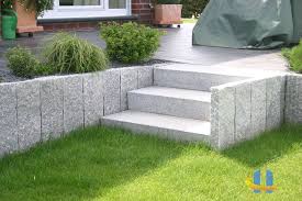 Naturstein Blockstufen Garten Landschaftsbau Garten Pflanzen Garten