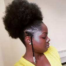 This elegant updo can be worn every day. 10 Inspirational Photos Of Braids With Beads And Cowrie Shells Natural Hair Styles Easy 4c Natural Hair Afro Puff Hairstyles