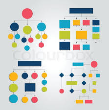 Flowcharts Set Of 6 Flow Charts Stock Vector Colourbox