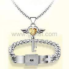 Real Lock And Key Customized Bracelet Necklace Christmas Gift Personalized Couples Gifts Matching Nec Customised Bracelets Cool Necklaces Necklaces Bracelets