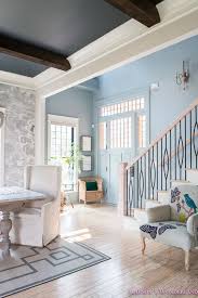 Traditional Fall Foyer Decorating Ideas With World Market Stairs In Living Room Foyer Decorating Blue Grey Walls