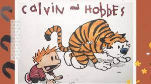 Now go back and start drawing in details such as stripes. How To Draw Calvin And Hobbes Art For Kids Youtube