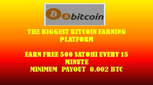 This bitcoin faucet gives out a very small amount of satoshi every few minutes. Earn Free 500 Satoshi Every 15 Minute Online Earning Business Video Earnings