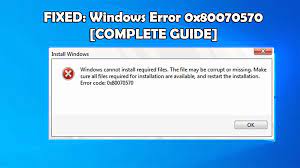 Fixed Windows Error 0x80070570 Complete Guide System Restore Antivirus Program Windows System
