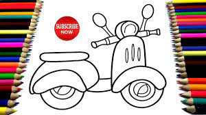 Daftar kumpulan contoh gambar mewarnai anak tk, sd, remaja dan dewasa dari mewarnai bunga, pemandangan, kendaraan, binatang, buah ini cocok untuk belajar. Pin On Cara Menggambar Sepeda Motor Balap Mewarnai Ga
