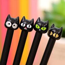 8 Pcs Ensemble Mignon Kawaii Beau Dessin Anime Animal Chat Noir Gel Stylo 0 38 Mm Roller Stylo Roman Papeterie Pour Les En 2020 Stylos En Gel Kawaii Decorer Son Agenda