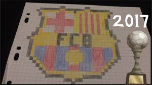 Club De Foot Fcb En Pixel Arts Facile Youtube