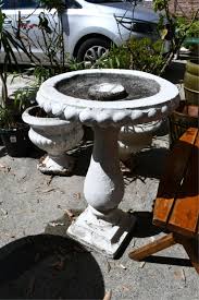 Over time, the paint on bird baths begins to chip and peel, because the bird bath is constantly exposed to water and weather. Sold Price A Vintage Concrete Bird Bath March 3 0121 7 00 Pm Aedt