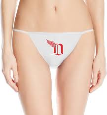 Amazon.com: Duola Women Original Six Hockey Team Wings Formfitting Thong  SizeS White: Clothing, Shoes & Jewelry
