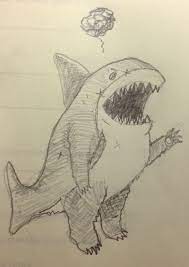 Bear Shark On Post It Notes Art Art Post It Notes