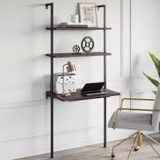 Usl 36 In Rectangular London Grey 2 Drawer Writing Desk With Adjustable Shelves Sk19188ar1 Lg The Home De In 2020 Small Computer Table Wall Mounted Desk Ladder Desk