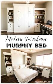 It's not too tough and it doesn't take too long. Diy Modern Farmhouse Murphy Bed How To Build The Bed And Bookcase Addicted 2 Diy