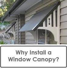 Why Install A Window Canopy Or Window Awning Windowtreatments Windows Exterior Window Canopy House Awnings