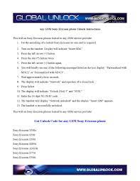 How to unlock my v630i. Unlock Any Sony Ericsson Mobile Phone By Global Unlock Issuu