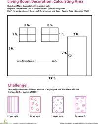 Calculating Area In The Living Room Worksheet Education Com Relief Teaching Ideas Worksheets Multi Step