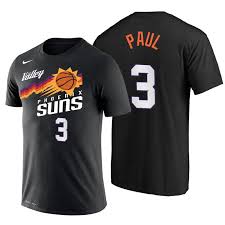Super rare triple stitched authentic throwback phoenix suns 2021 city edition jersey #3 chris paul. Suns New Era Chris Paul No 3 Black T Shirt City Edition