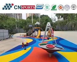 Image of colorful playground with EPDM flooring