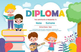 See awards for students or preschool and kindergarten graduation certificate templates. Free Vector Super Star Award Template With Kids In Background