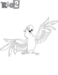 He is a shy and socially awkward macaw, entirely opposite to his mate, jewel. Coloring Pages Rio 1
