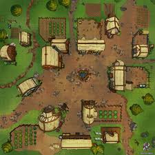 Small Farming Village Battle Map Dndmaps Tabletop Rpg Maps Village Map Fantasy Map