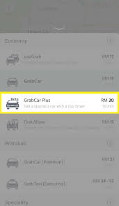 These are cars with higher drivers ratings and more comfortable cars. Grabcar Plus Grab Motor