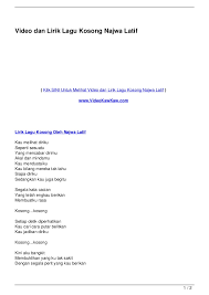 Download mp3 najwa latif lirik gratis, ada 20 daftar lagu najwa latif lirik yang bisa anda download. Video Dan Lirik Lagu Kosong Najwa Latif