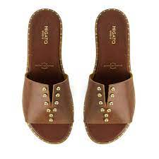 MIGATO Brown leather sandal with studs MI750-L12 < Women's Sandals| MIGATO