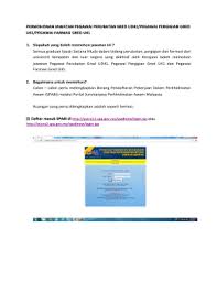 Fakulti perubatan & sains kesihatan. Fillable Online Siapakah Yang Boleh Memohon Jawatan Ini Fax Email Print Pdffiller