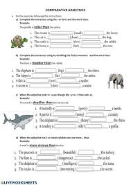 Comparative Adjectives Interactive Worksheet Comparative Adjectives Comparative Adjectives Worksheet Adjective Worksheet