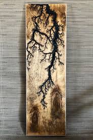 Quicksand Fractal Burn Fractal Art High Voltage Wood Burn Wood Art Fractal Art Wood Burning Art