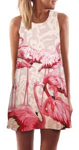Women S Pink Flamingo Design Summer Shift Dress Just Pink About It Flamingo Dress Shift Dress Casual Flamingo Fashion