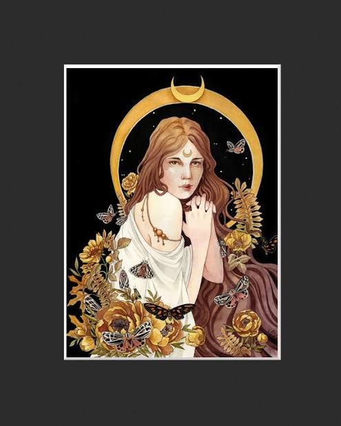 Buy Lunar Light - Fantasy Fine Art Print - Moths and Flowers - Moon Phases  - Spiritual - Art Nouveau Online in India - Etsy