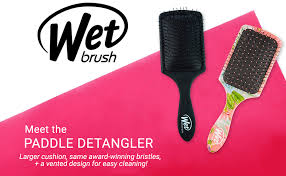 Learn how to brush your instead of brushing through hair that's sopping wet, use a microfiber towel to get as much water out. Amazon Com Wet Brush Paddle Detangler Hair Brush Black With Soft Bristles Perfect Hair Brush For Men Women And Kids Detangler For All Hair Types Blackout Hair Brushes Beauty