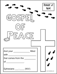 Shod Your Feet With The Preparation Of The Gospel Of Peace Free Armor Of God Worksheet With Free Bible Printables Sunday School Bible Lessons Bible Printables