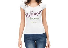 Download Woman Wearing T Shirt Mockup Mockup World