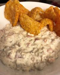 Supper Was 3 2 1 Dip And Pork Rinds The Pic Is A Bit Blurry But The Food Was Delish The Recipe I Usually Use Is 1 Lb Sausage 2 Cans Food Recipes Pork Rinds