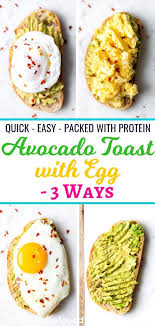 Avocado Toast With Egg 4 Ways Recipe Healthy Protein Snacks Healthy Breakfast Snacks Avocado Toast Egg