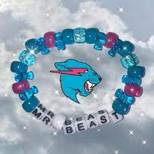 mr beast kandi bracelet! • 31 beads • about 6”! •... - Depop