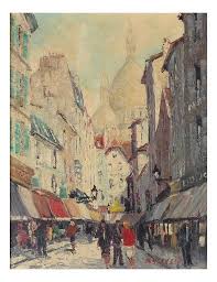 Marcel Brisson Parisian Street O/c