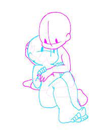 だいたい３ ４頭身の２人組ポーズ集 猪口零斗 の漫画 pixiv 描画ベース アニメポーズリファレンス アートリファレンス