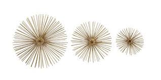 Modern gold metal wall decor. Deco 79 50370 Metallic Gold Starburst Metal Wall Decor 3d Wall Art Modern Wall Decor Gold Orbs For Wall Gold Decor Decorating Ideas Set Of 3 12 9 6 Pricepulse