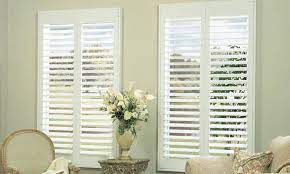 Which is better faux or real? Faux Wood Shutters Plantation Shutters Steve S Blinds Wallpaper