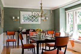 Choose a larger potted green tree to add visual interest to a corner, and smaller tabletop plants for fresh air. 75 Beautiful Dining Room With Green Walls Pictures Ideas July 2021 Houzz