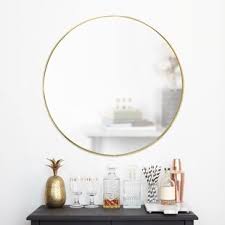 Andy star gold round mirror, 24 inch brass circle mirror with brushed gold stainless steel metal frame, wall mounted mirror for bathroom, entryway, living room, bedroom. Gold Round Mirrors You Ll Love In 2021 Wayfair